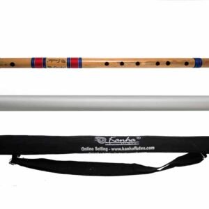 D scale natural base assam bamboo flute musical instrument size 33 inch bansuri with flute cover